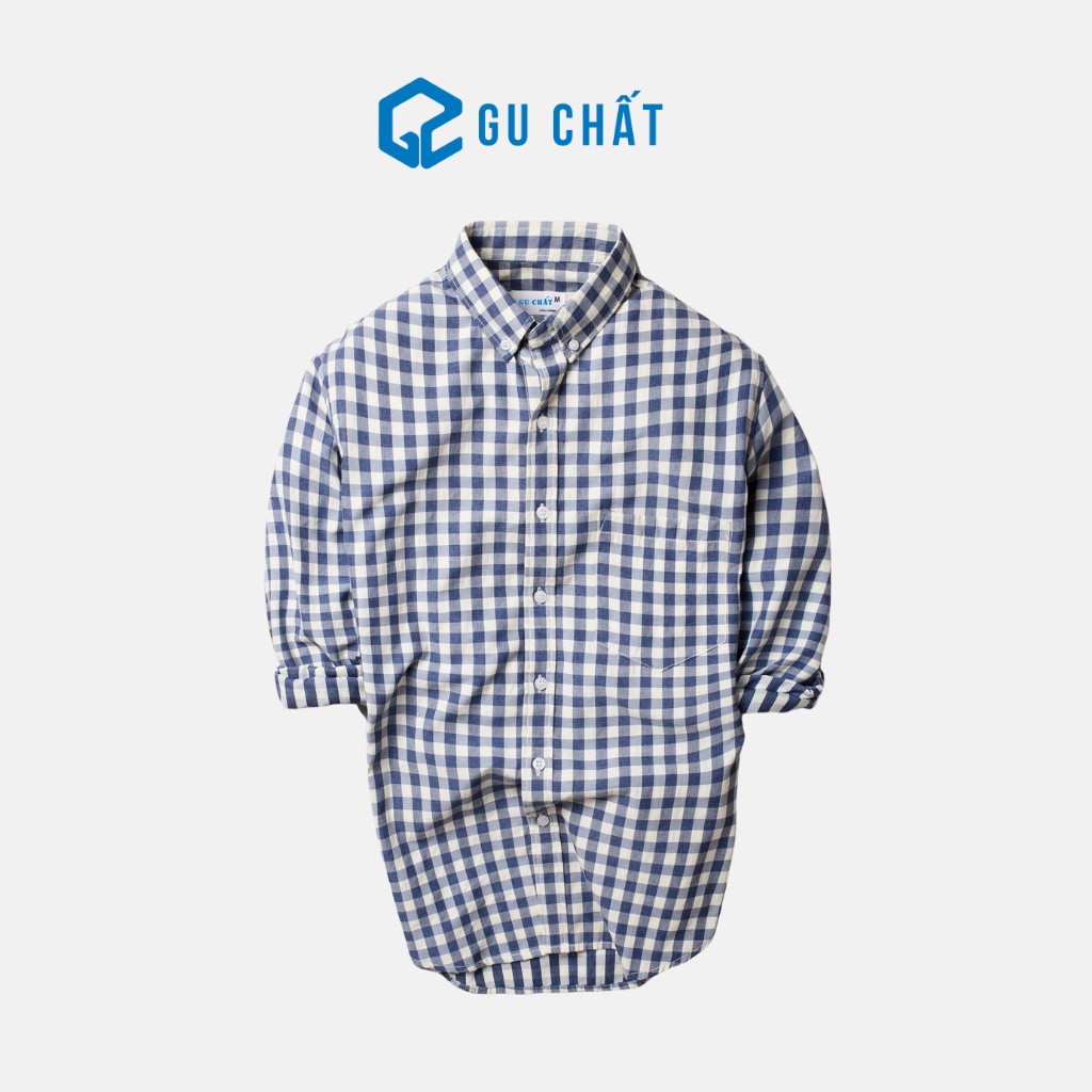 Áo Sơ Mi Nam Caro GU CHẤT Dài Tay, Chất Vải Cotton - GUSM07