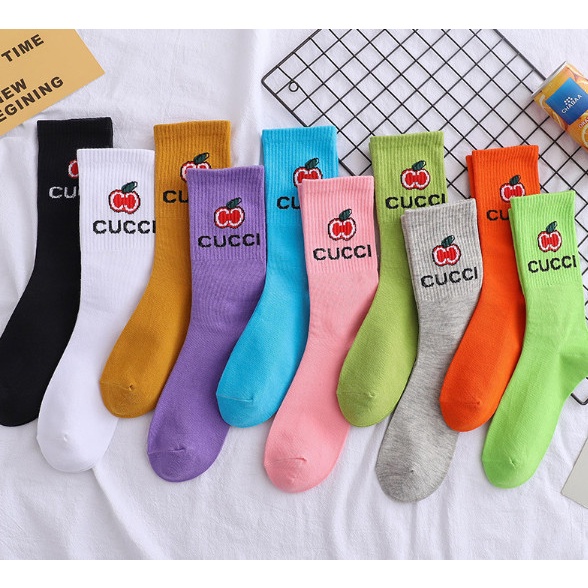 Vớ Tất GUCCI họa tiết trái cam phong cách trẻ trung, dễ thương và xinh xắn