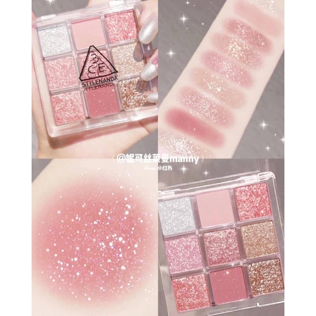 Bảng phấn mắt nhũ 3CE Multi Eye Color Palette Delightful, Short Again cho đôi mắt lung linh