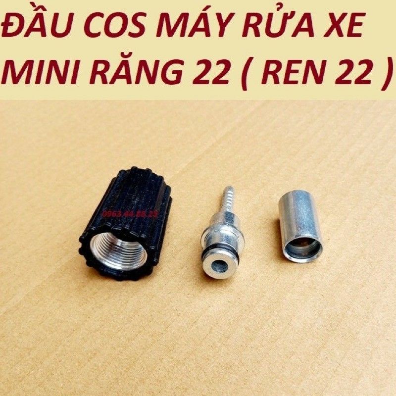 Đầu cốt nối dây rửa xe ren 22mm