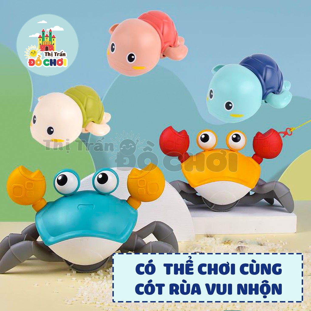 Đồ chơi cót 🦀 GIÁ SỐC 🦀 Đồ chơi dây cót cua bò tinh nghịch bơi lội, có dây kéo, bằng nhựa an toàn cho bé - 680A