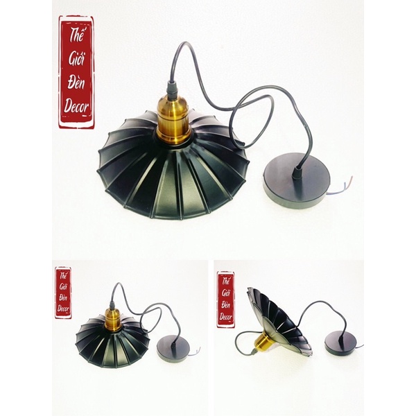 Chao đèn thả đèn decor T028 , đèn đĩa bay hình cánh hoa đui đồng 26CM 30CM