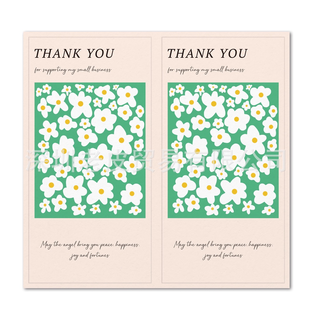 Bộ 50 Nhãn dán hộp sticker giấy C bóng họa tiết vintage các loại hoa dùng để trang trí, niêm phong Q1013