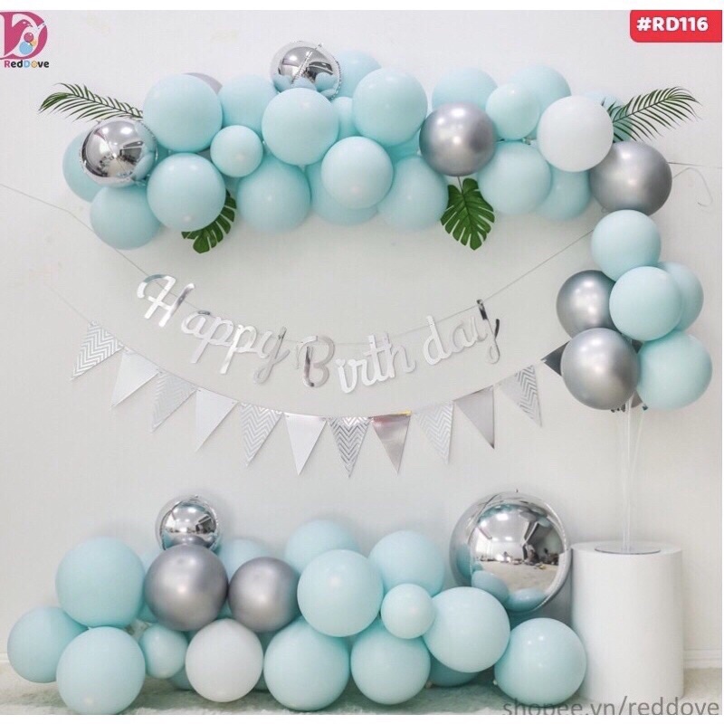 [ Bóng Pastel + tặng lá cây decor] Set trang trí sinh nhật màu pastel nhẹ nhàng tinh tế