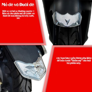 Combo Ốp Mỏ & Đuôi Dè VISION Nhựa Xi