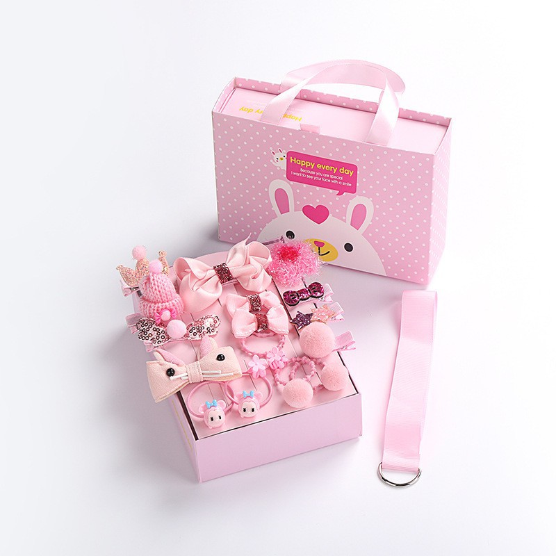 Set 18 phụ kiện tóc 18pcs Kẹp tóc Children's Hair Clip Set Girl's Headwear Cute Baby Hair Accessories