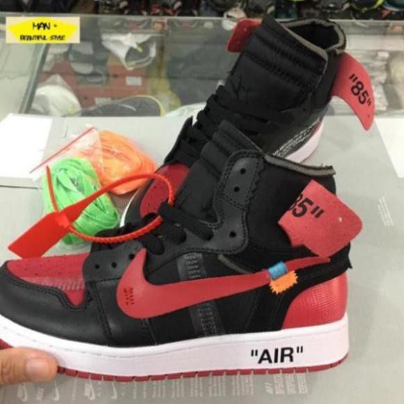 Sales Giày senaker AIR JORDAN 1 off white đỏ đen ✔️ 2020 💎 [ Real ] . *