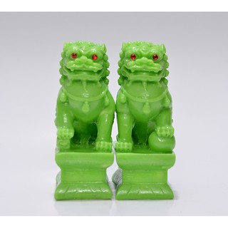 Cặp Tượng Kỳ Lân Màu Xanh Đứng