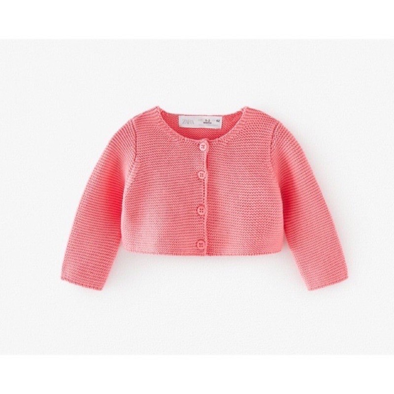 Áo cadrigan hồng xinh xắn săn sale web Tây Ban Nha sz 6-9m