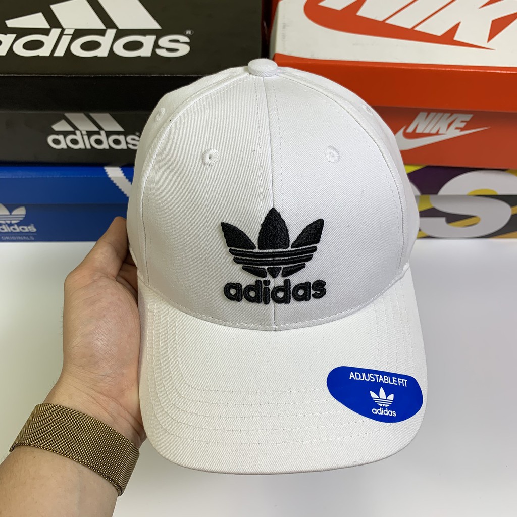 💥 Nón / Mũ Adidas Trefoil Baseball Cap - White FJ2544 / CAM KẾT HÀNG XUẤT DƯ XỊN 100%