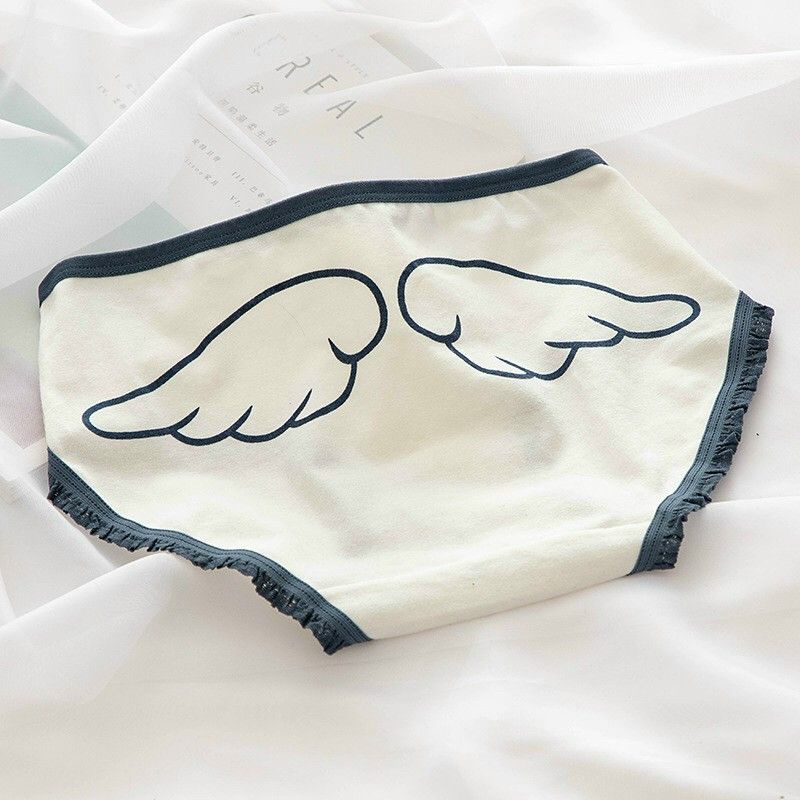 Quần Lót Nữ Cotton Cạp Thấp Hoạ Tiết Đính Nơ Mã 8012