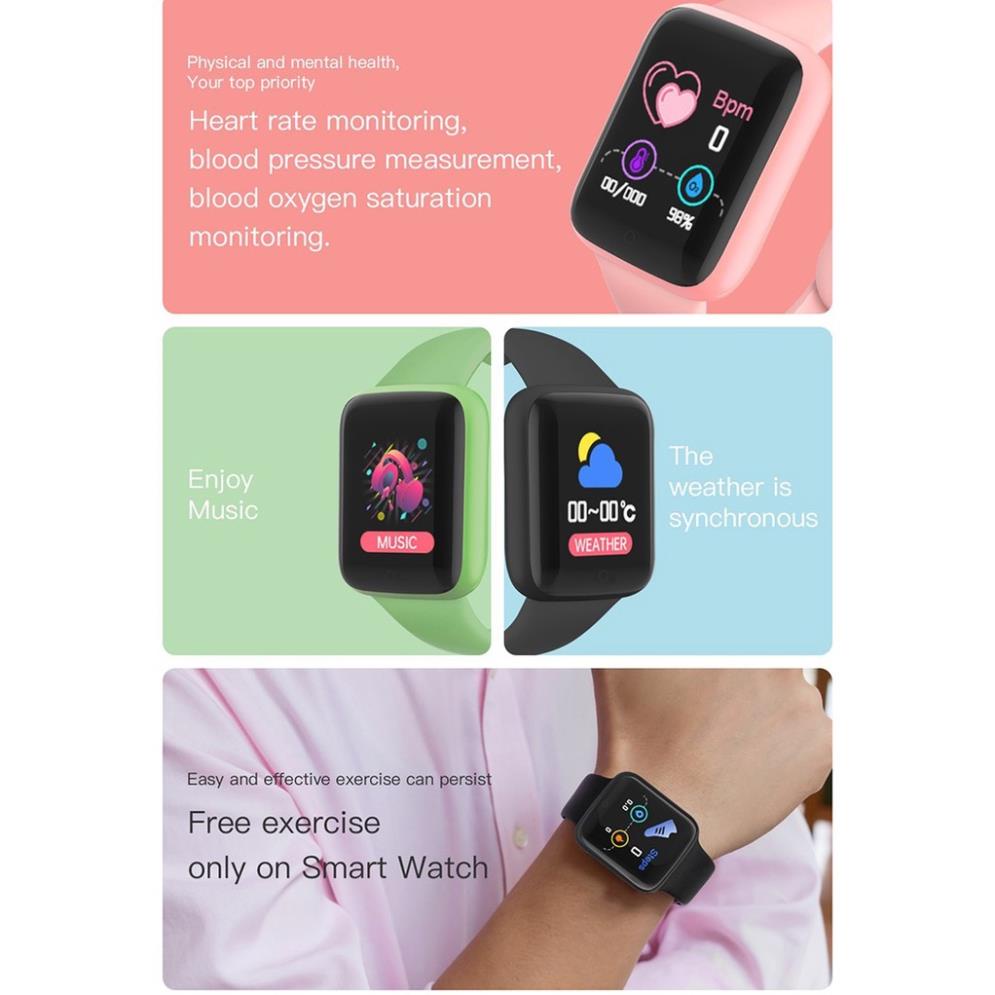 Đồng Hồ Đeo Tay Thông Minh Macaron D20 Y68 Dây Đeo Có Thể Điều Chỉnh Chất Lượng Cao