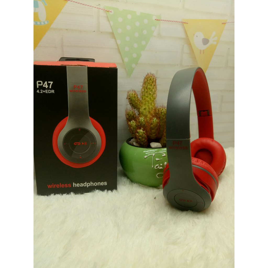 Tai nghe bluetooth 4.2 P47 P47M MZ47 tai nghe mèo có khe cắm thẻ nhớ - Âm Thanh Đỉnh Cao