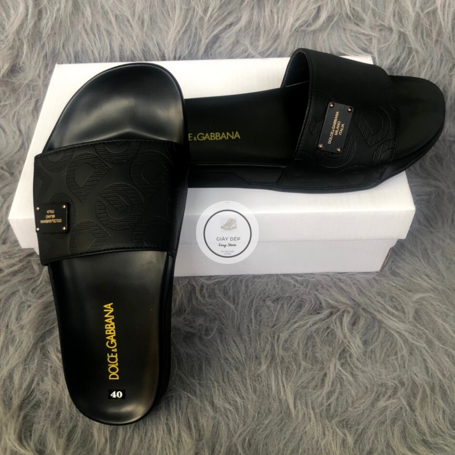 Dép nam quai da đế cao su tag sắt DG