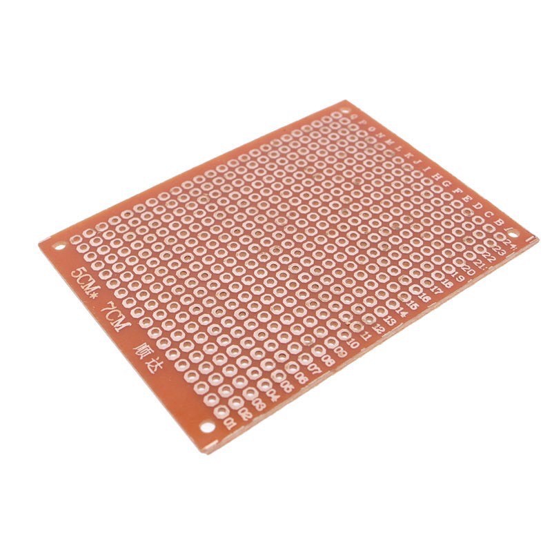 Phíp Đồng Lỗ - Bảng Mạch Đục Lỗ Sẵn PCB Nâu Kích Thước 5x7MM