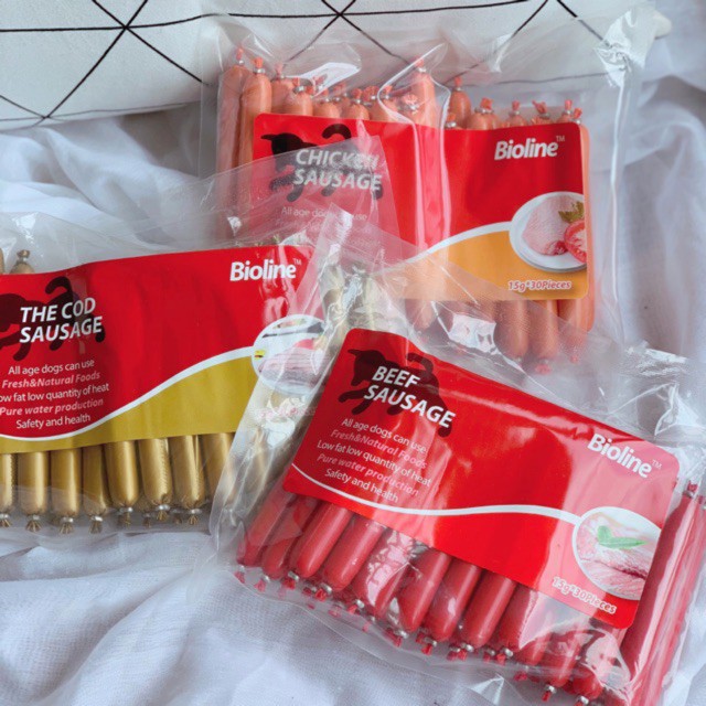 1 Cây xúc xích dinh dưỡng Bioline 15g cho chó mèo - Jpet Mart