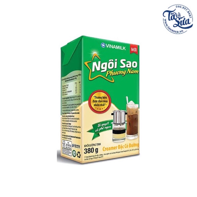 Sữa đặc có đường Ngôi Sao Phương Nam với ba kích cỡ khác nhau.