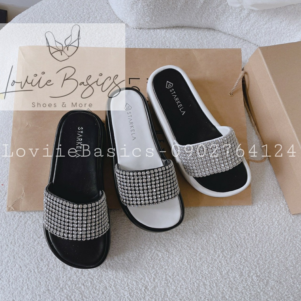 DÉP NỮ LOVIIE BASICS - DÉP XUỒNG THỜI TRANG QUAI NGANG BẢN TO XOÀN ĐÁ ĐẾ BẰNG 5 PHÂN D220856