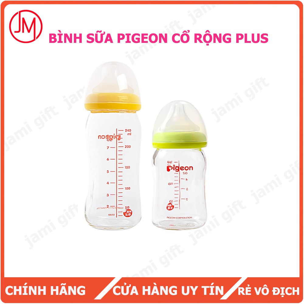 Bình Sữa Pigeon Cổ Rộng Nội Địa Nhật Plus 160ml-240ml