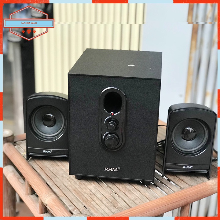 Loa Máy Vi Tính Laptop PC Để Bàn 2.1 RHM RM240 Có Dây Loa Nghe Nhạc Bluetooth Chính Hãng