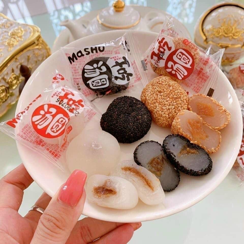 Bánh mochi tròn Đài Loan 4 vị (mochi đậu phộng, đậu đỏ, mè đen, mè trắng), ăn vặt ngon rẻ