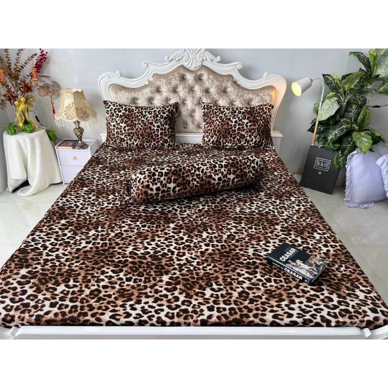 DRAP THUN HÀN QUỐC DA BEO SANG TRỌNG  SIU HOT