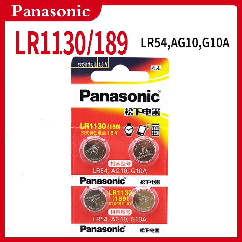 Vỉ 4 viên pin LR1130 LR54, AG10, G10A Panasonic Chính Hãng