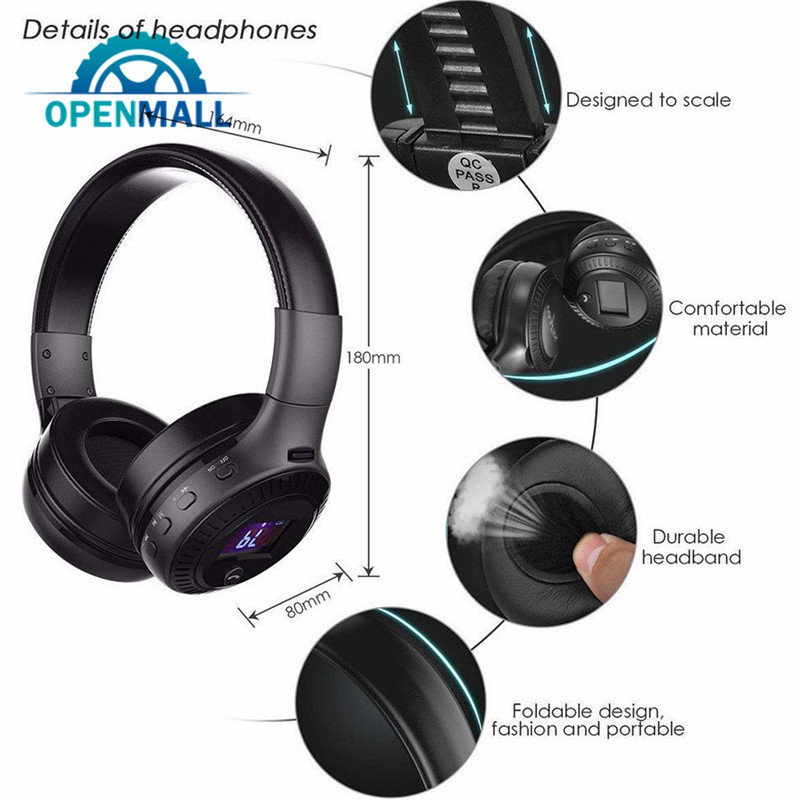 Tai nghe chụp tai không dây gấp gọn | BigBuy360 - bigbuy360.vn