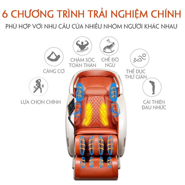 Ghế Massage Toàn Thân Luxury i10 Pro. Công Nghệ Nhật Bản. Con Lăn 4D Di Động. Tổ Hợp Massage Chuyên Sâu