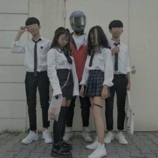 Cà vạt lụa phối sơ mi unisex ulzzang siêu đẹp