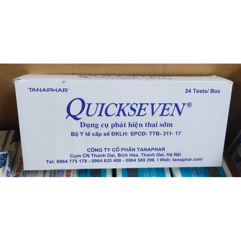 [Che tên sản phẩm] Que thử thai Quickseven, Quicktana 1 hộp 1 que