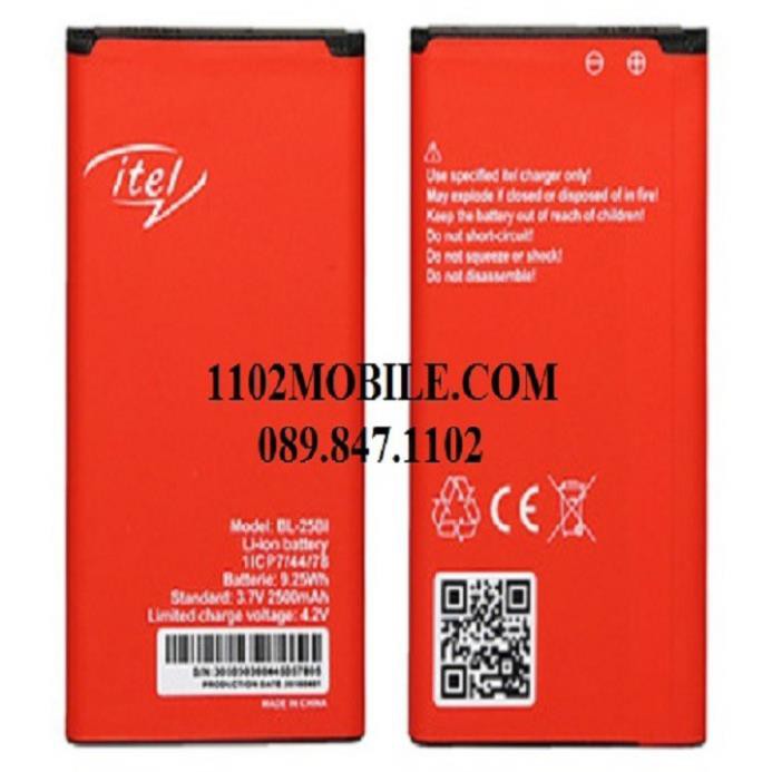 PIN ĐIỆN THOẠI ITEL it5600 - it5602 - it5603 - it5610 - it5616 - it5620 - it5625 BL-25bi ZIN HÃNG