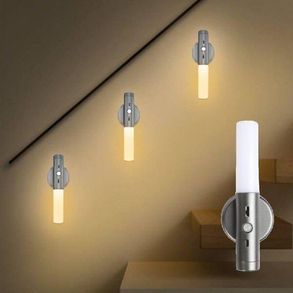 Đèn LED 2 Màu Trong 1 Cảm Biến Chuyển Động Kèm Sạc USB Tiện Dụng Cho Nhà Bếp