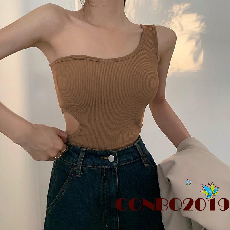 Áo tank top không tay màu sắc đơn giản cho nữ 4 màu lựa chọn