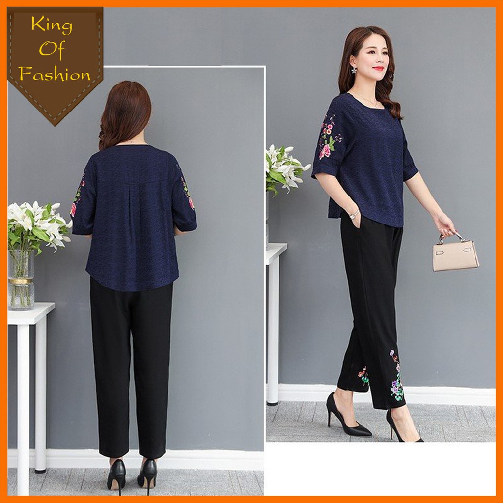 Bộ Đũi Trung Niên Nữ Thời Thượng Cao Cấp Đủ Màu Đủ Size ( Mã T27 )
