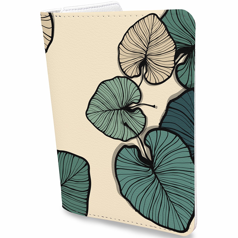 Ví Đựng Hộ Chiếu LÁ SEN - LOTUS LEAF - Bao Da Passport Du Lịch Và Thẻ Phụ Kiện Vintage - Passport Cover Holder - PPT170