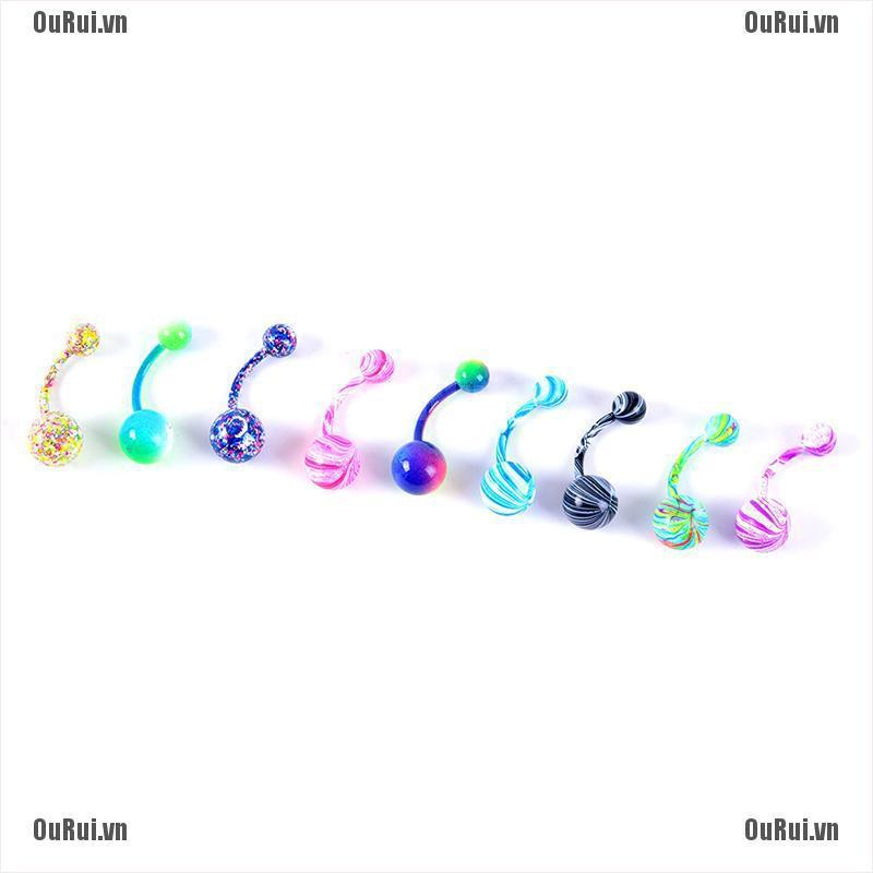 Set 16 Phụ Kiện Trang Trí Rốn Nhiều Màu Sắc Thời Trang