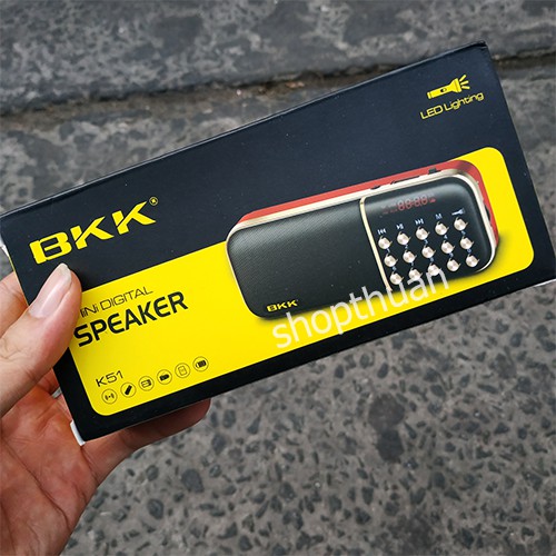 [Mã ELHACE giảm 4% đơn 300K] Loa BKK K51 - 2 Pin Có Đèn Pin, Nghe Thẻ Nhớ, USB, Nghe FM Radio