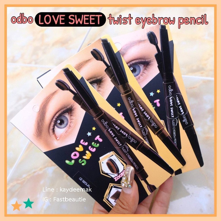 Chì kẻ mày odbo love sweet twist eyebrow pencil thái lan chính hãng Cosmetic999