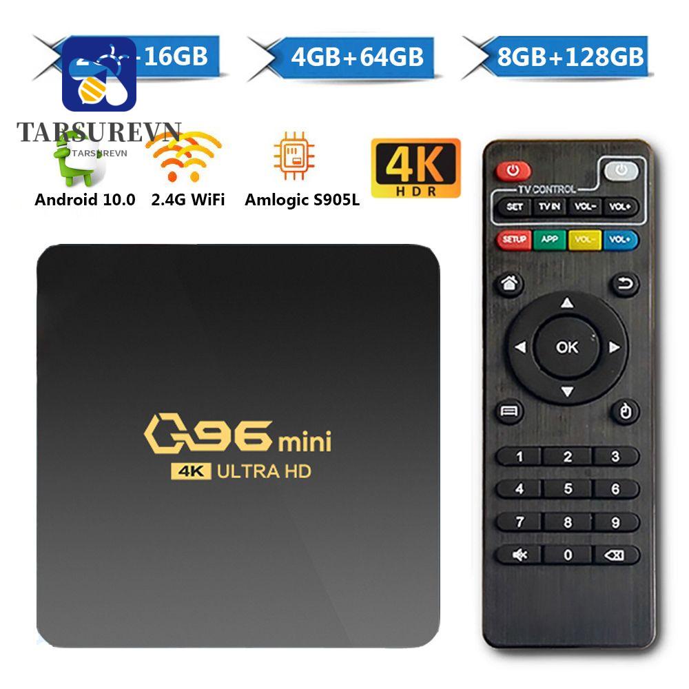 TV Box Q96 Mini 2022 4K H.265 Android 10.0 8GB+128GB lõi tứ S905L thông minh 2.4G kèm phụ kiện