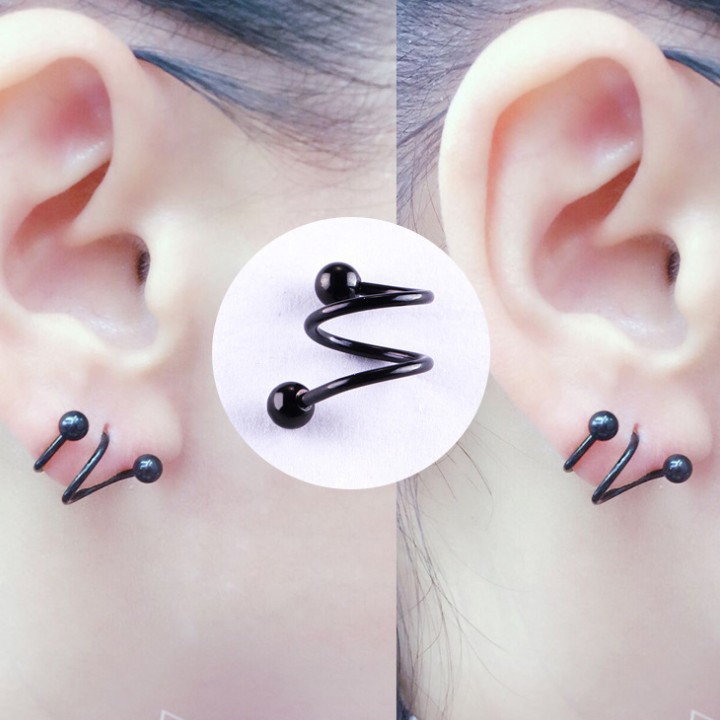 Bông Tai Nam Titan Không Đen TT 1369 - 1 cặp