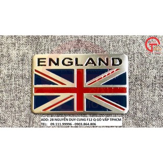 MIẾNG TEM NHÔM HÌNH LÁ CỜ ANH DÁN TRANG TRÍ XE MÁY. BỀN ĐẸP .TẶNG KÈM MIẾNG TEM DECAL DÁN XE.