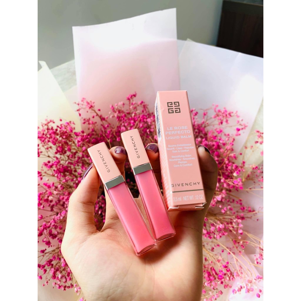 Son dưỡng môi Givenchy Le Rose Perfecto Liquid Balm 3.5ml Minisize (Bill Mỹ)