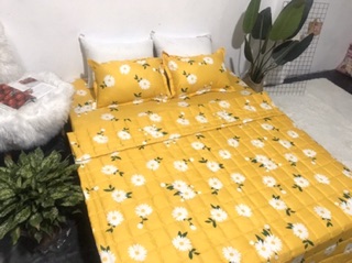 Bộ 5 Món Hè Cotton Poly Mẫu Hoa Cúc Vàng