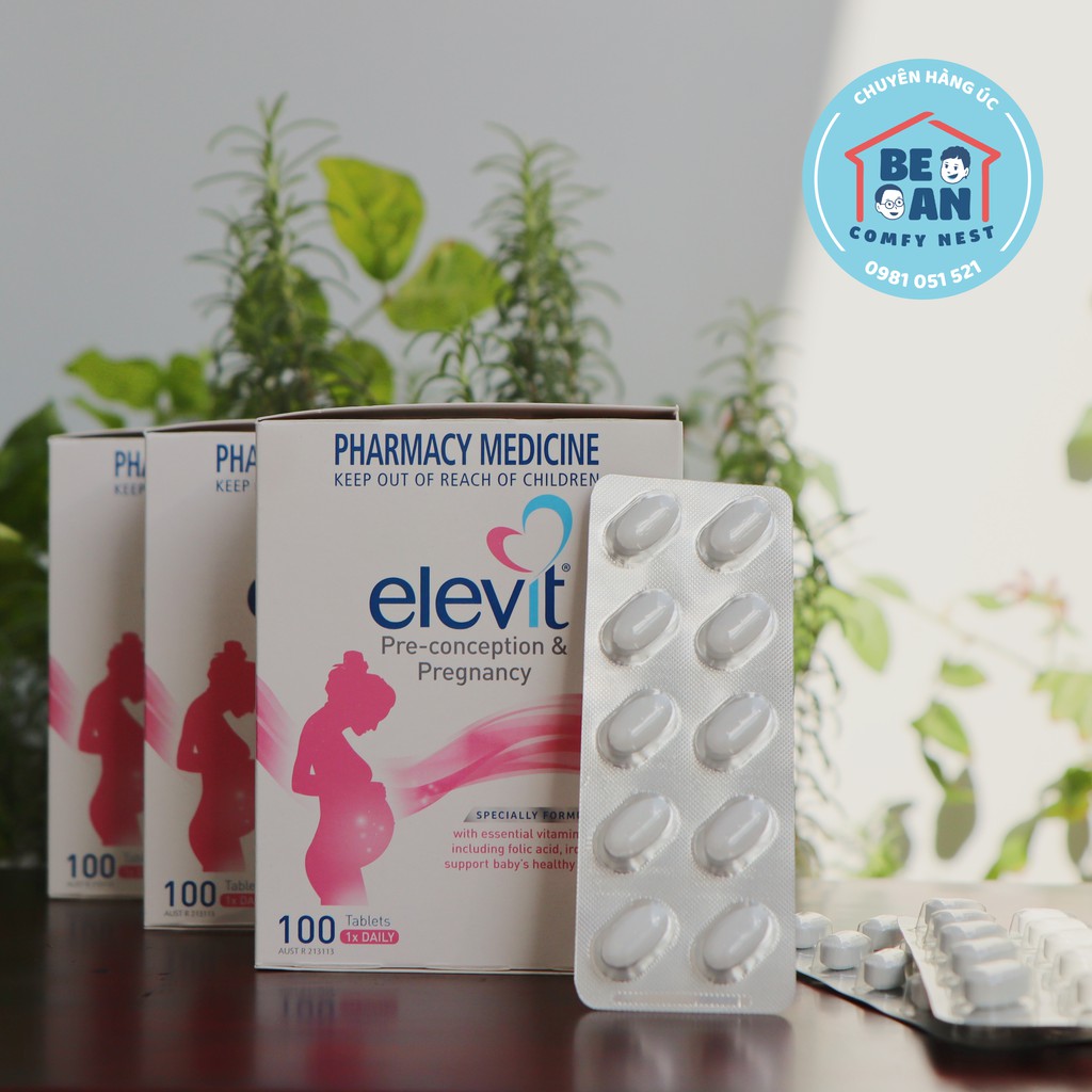 Viên uống cho mẹ bầu Elevit Pregnancy Multivitamin Tablets (100 viên) mẫu mới - Nhập khẩu Úc