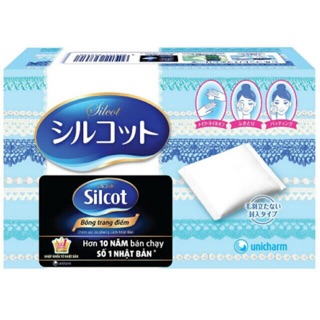 Bông tẩy trang Silcot Nhật Bản 66 miếng