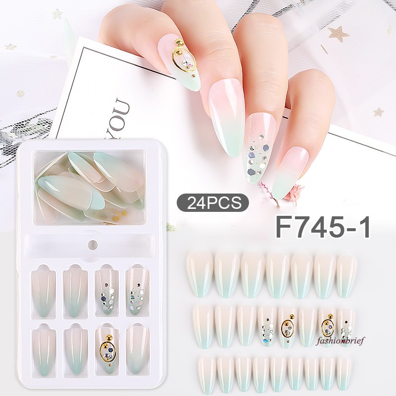 Set 24 Móng Tay Giả Thời Trang Cho Nữ