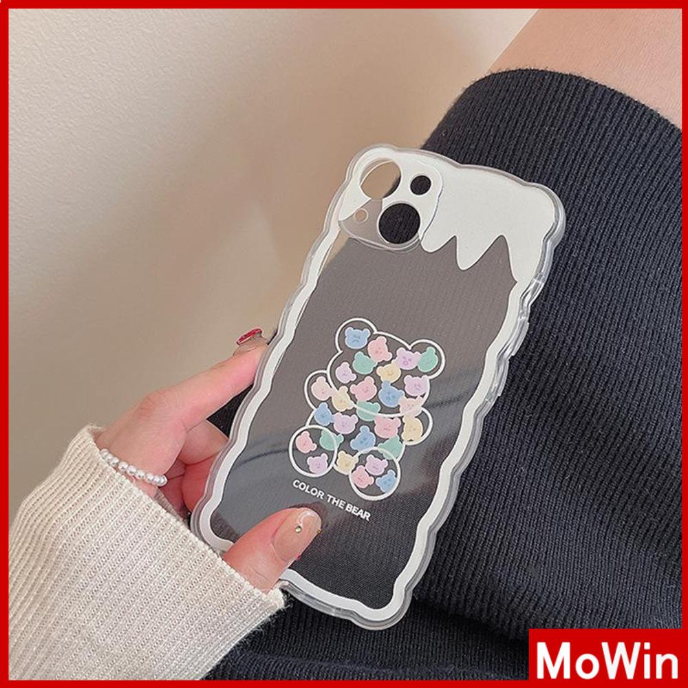 Ốp Điện Thoại Silicon Mềm Chống Trượt Chống Sốc In Hình Gấu Trắng Cho iPhone 13 Pro Max 12 Pro Max 11 7 Plus