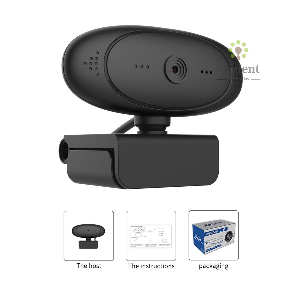Webcam 1080p Hd 2 Mega Pixel Xoay 360 Độ Tự Động Lấy Nét Kèm Micro Cho Máy Tính | BigBuy360 - bigbuy360.vn