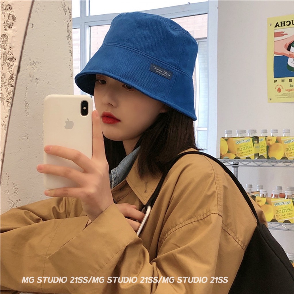 MG STUDIO/“On the moment” letter embroidered bucket hat
